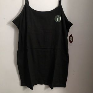Tunic length black cami